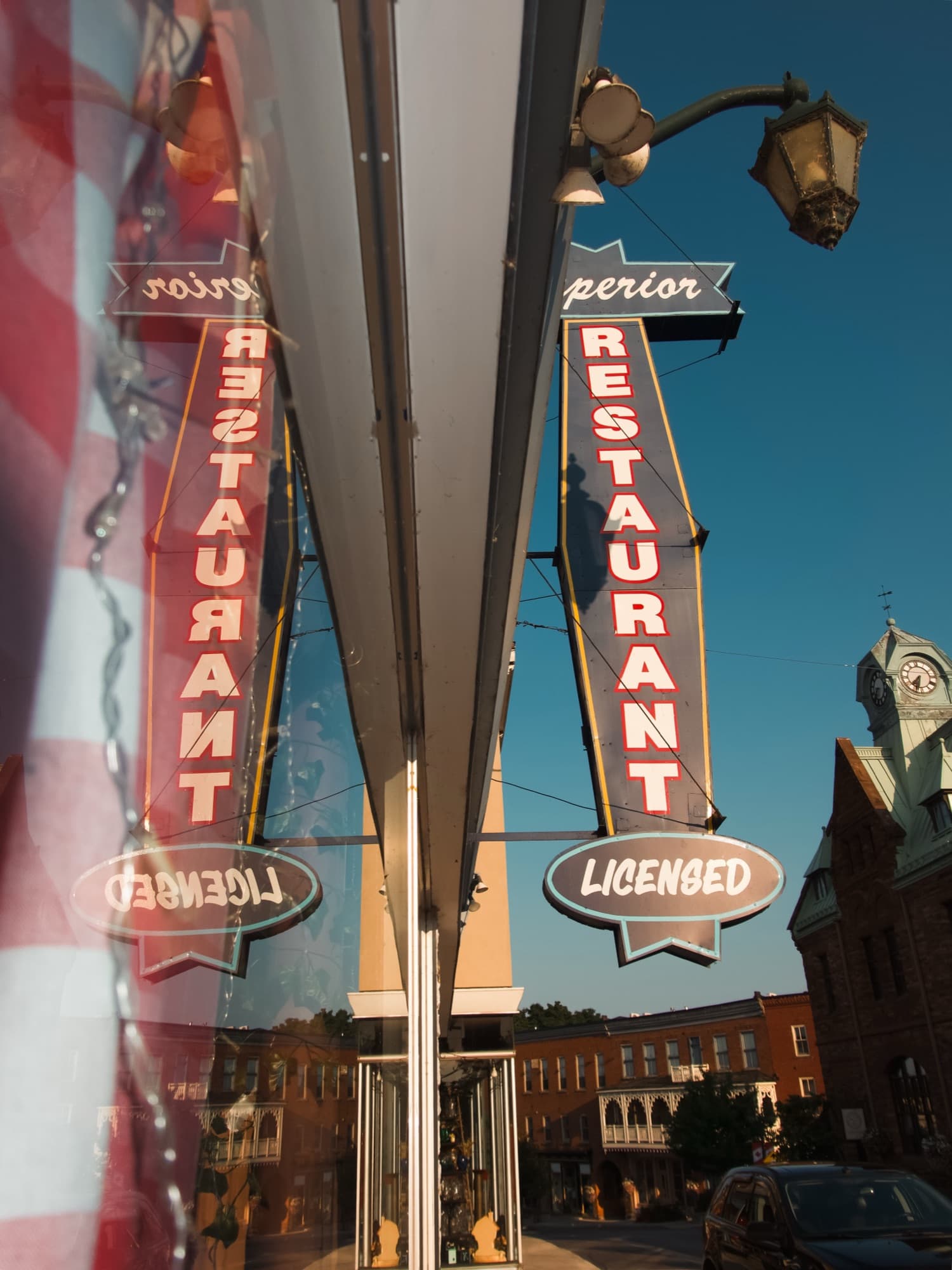 The Superior Restaurant sign on Mill Street