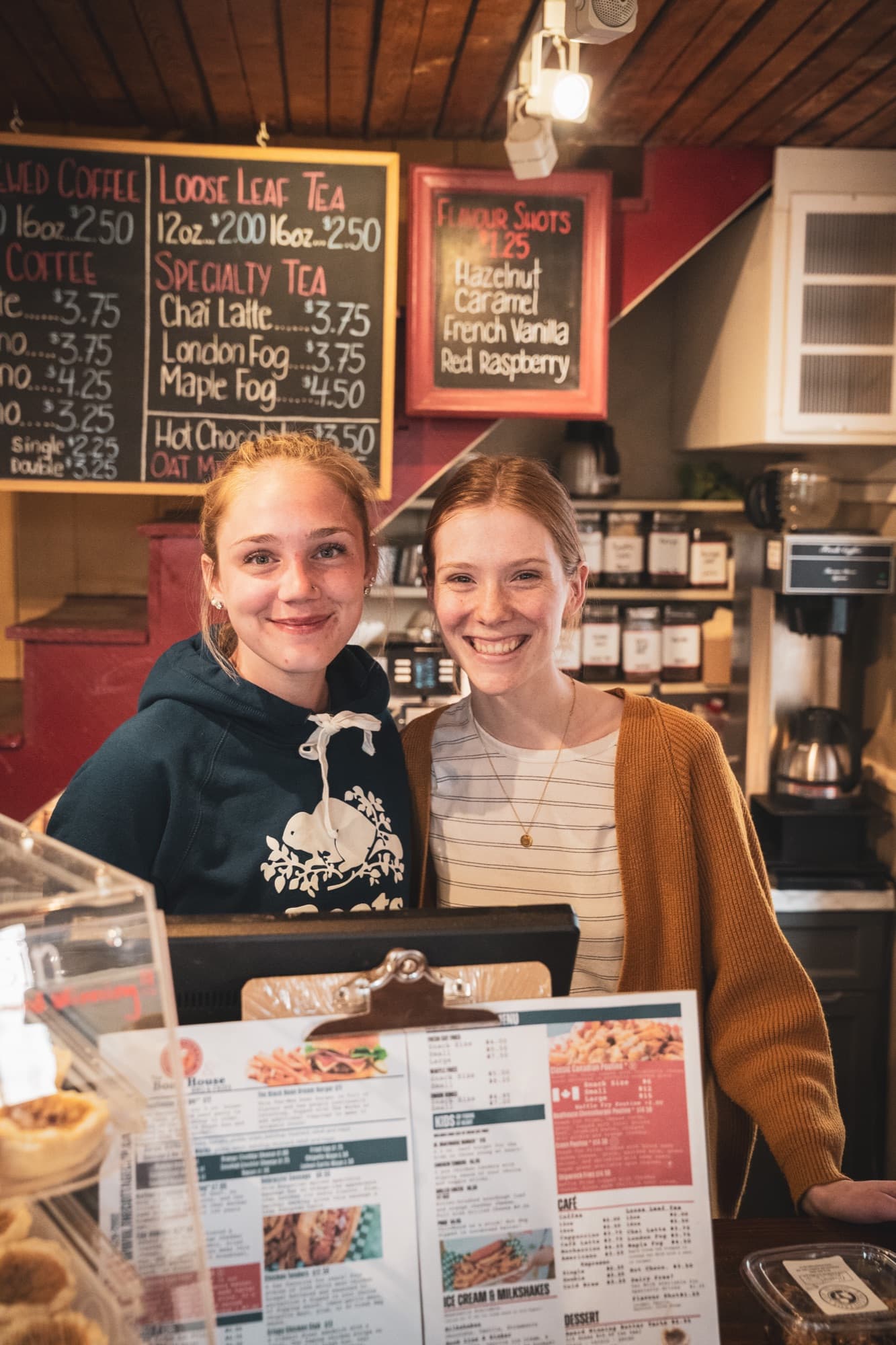 Friendly faces behind the counter