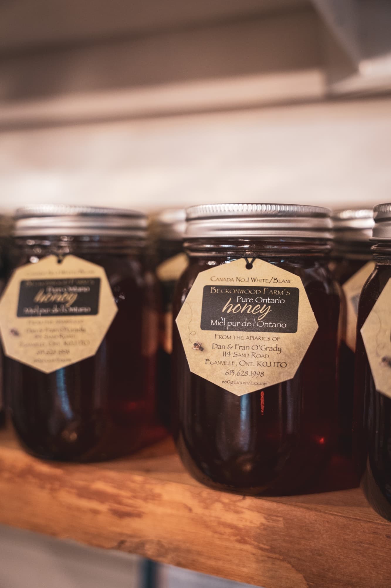Local honey on the shelves