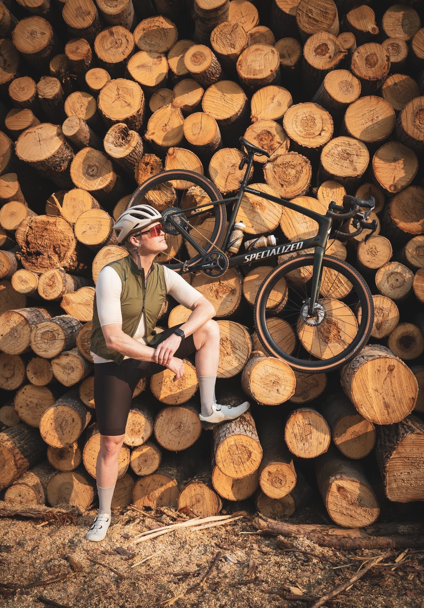 A rest stop on the logging leftovers