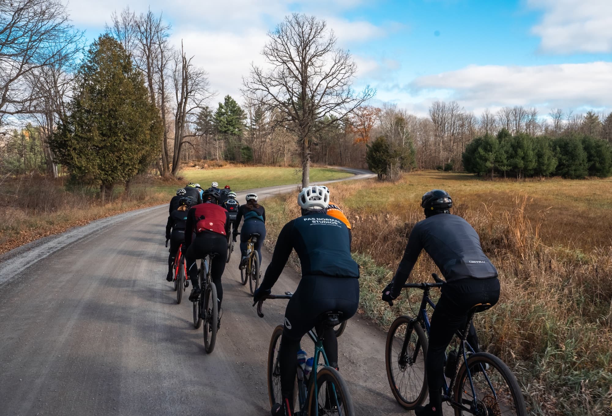 Into the rolling farmland