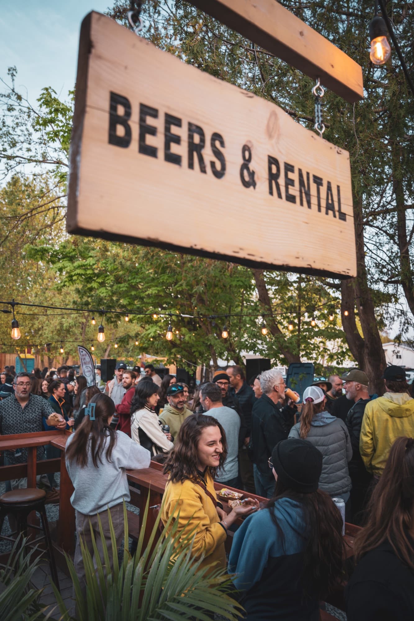 Beers and rentals after the ride