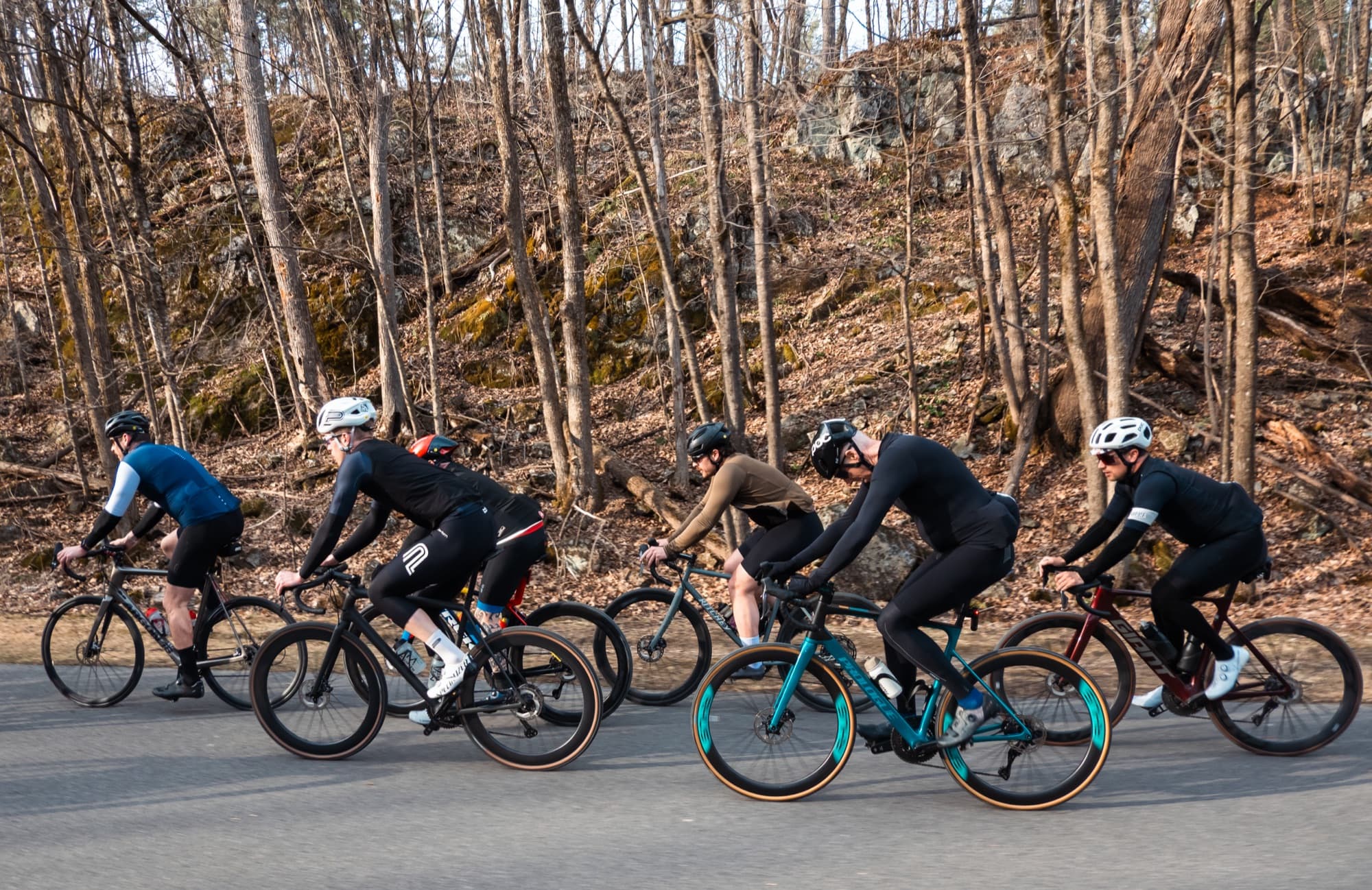 Rolling through the park in early spring