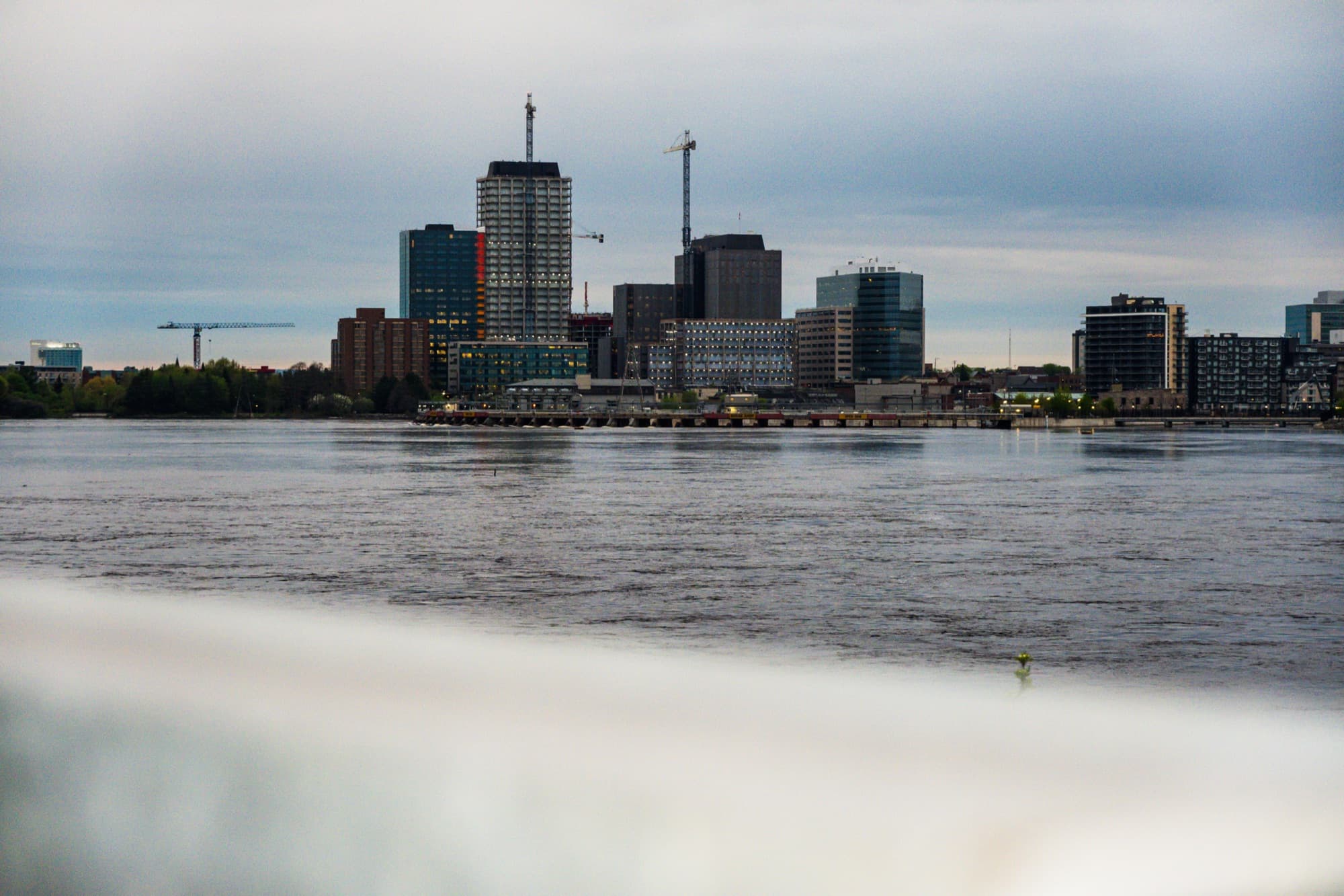 Grey morning over the river