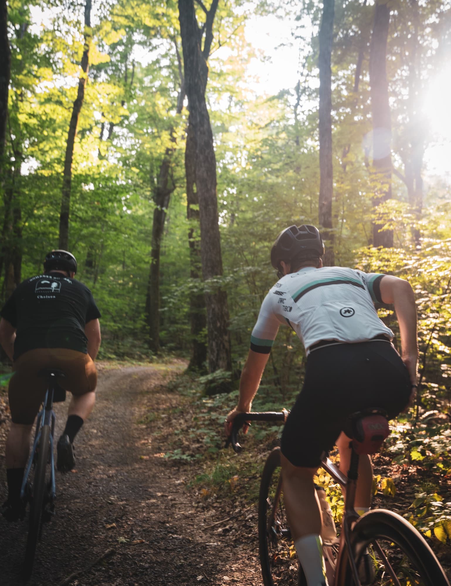 Two up on the park's gravel