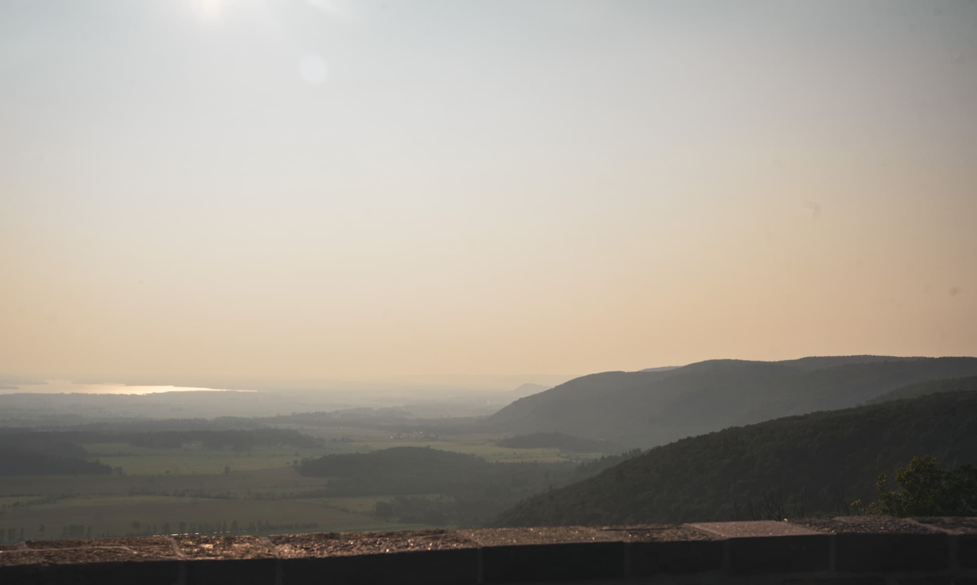 The Ottawa Valley spread out below the escarpment