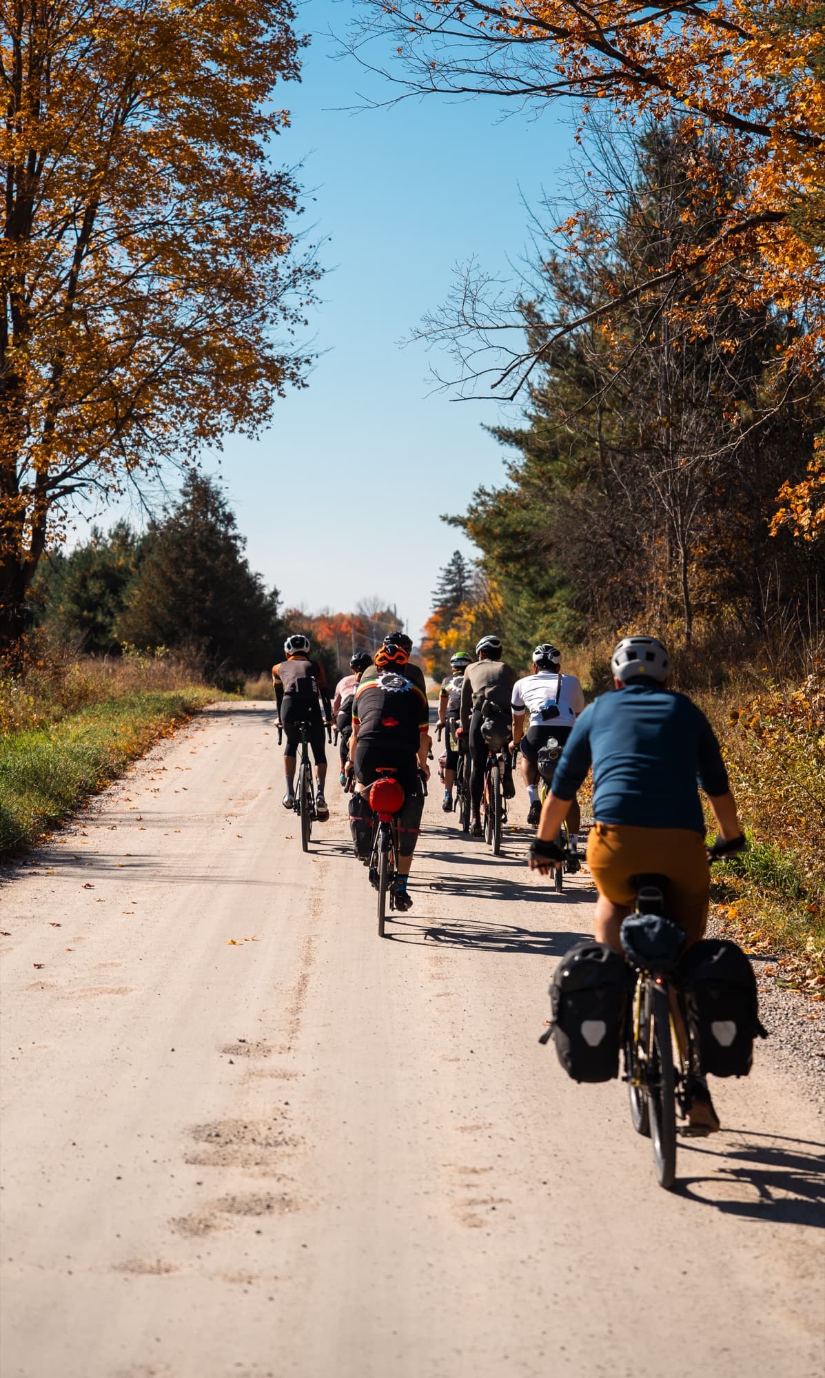 Bikepackers heading for the weekend