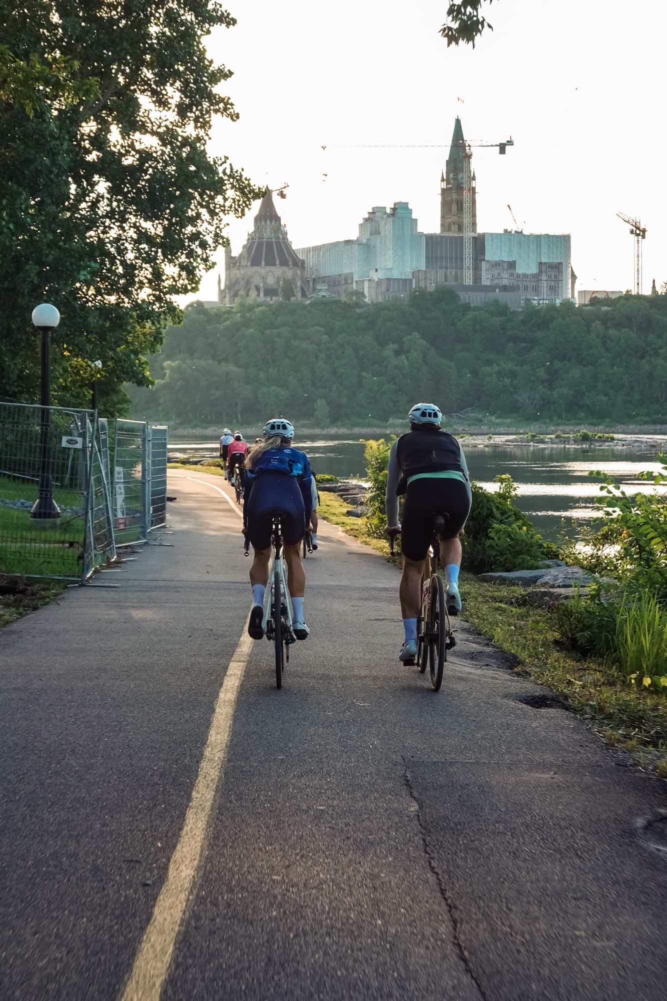 Two up on the river pathway