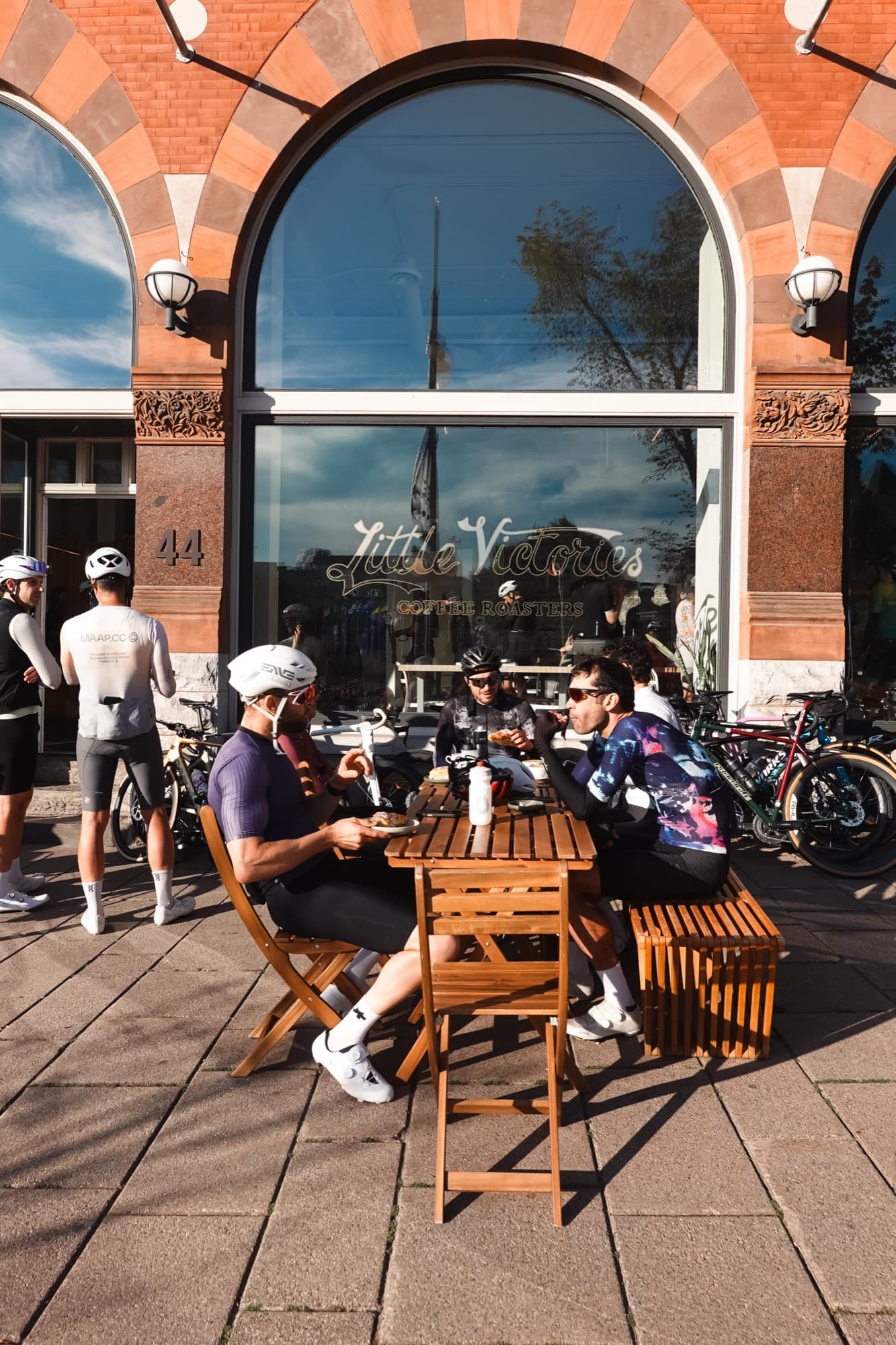Breakfast outside Little Victories