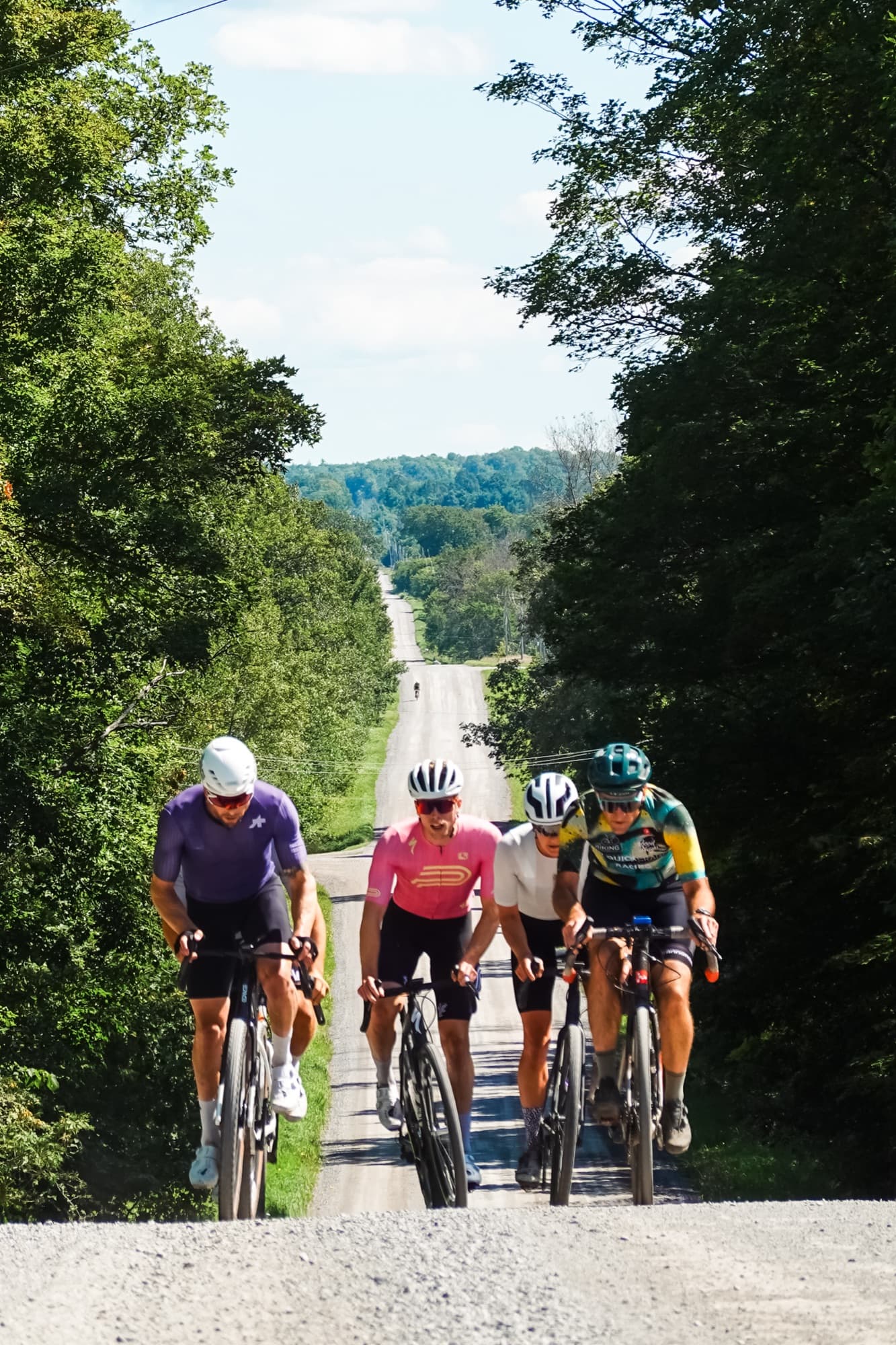 Cresting the climb together