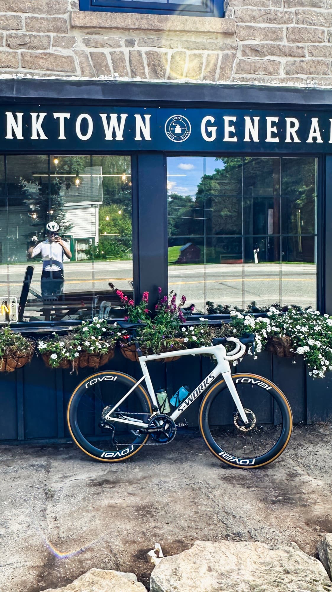 A bike leaning outside the Franktown General Store