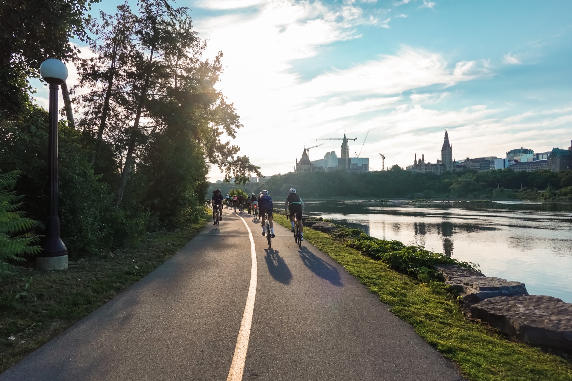 Golden hour along the Ottawa River pathway