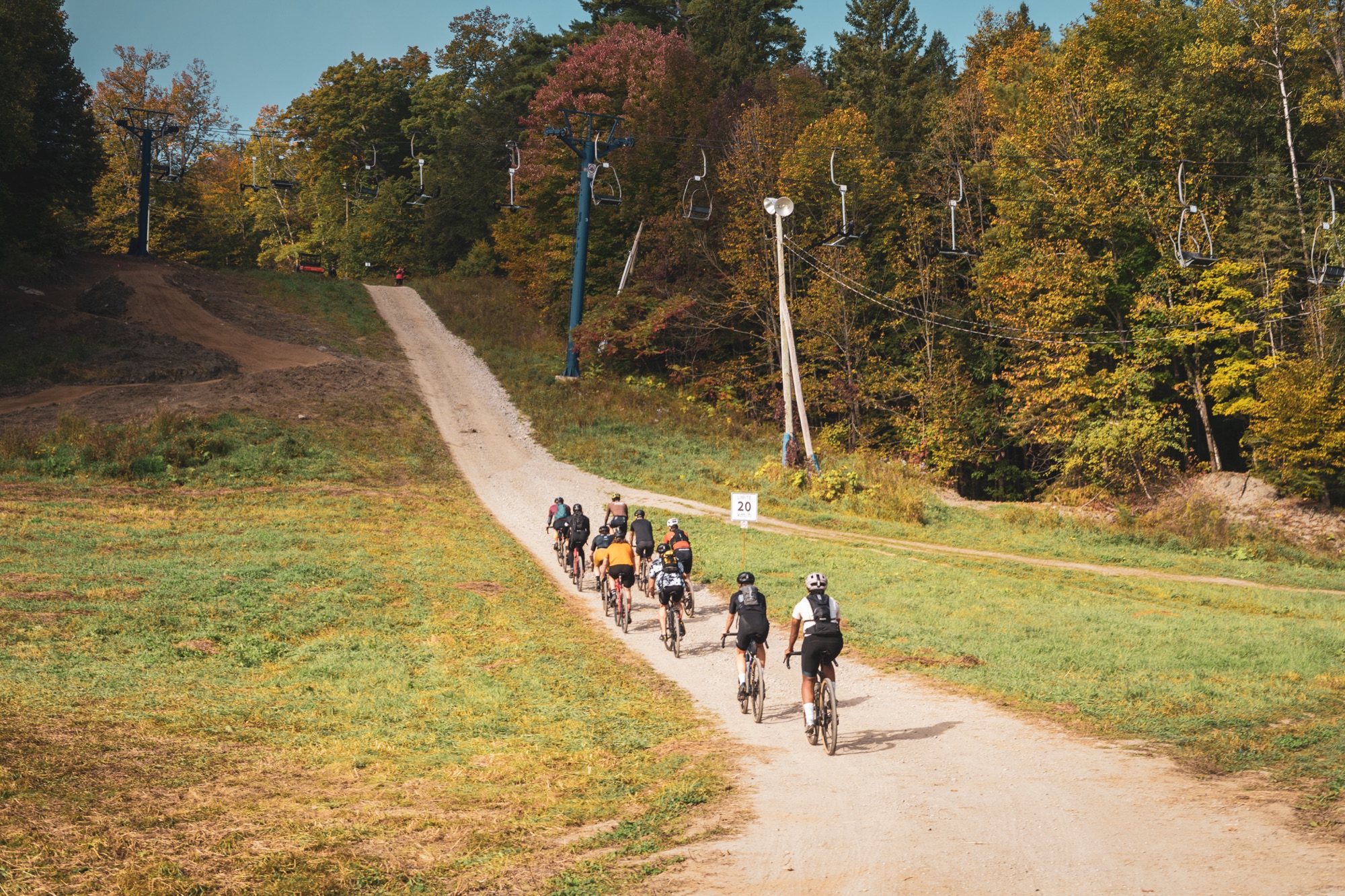 Autumn colour under the chairlift in the Gatineau Hills